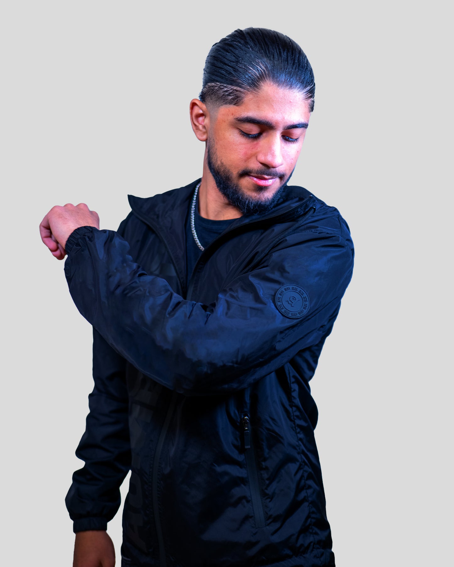 OG AUMENTO - BLACK ON BLACK WINDBREAKER